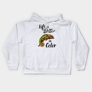Chameleon Life Is Better In Color Kids Hoodie